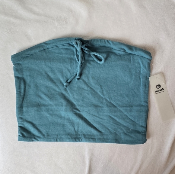 Mono B Tops - NWT Mono B Cotton Tube Top In Teal